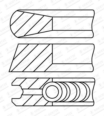  0843040700 GOETZE ENGINE Комплект поршневых колец