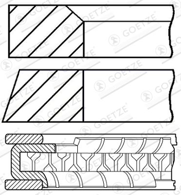  0878550700 GOETZE ENGINE Комплект поршневых колец