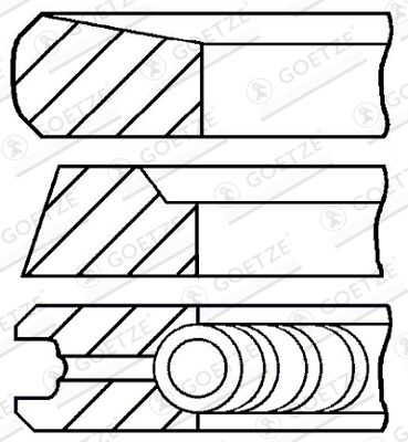  0844030000 GOETZE ENGINE Комплект поршневых колец