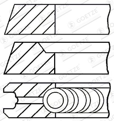  0850180700 GOETZE ENGINE Комплект поршневых колец