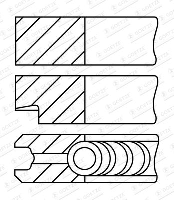  0842180010 GOETZE ENGINE Комплект поршневых колец