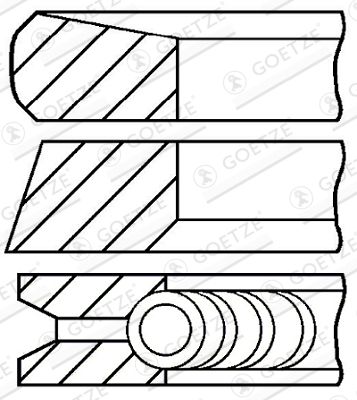  0813750700 GOETZE ENGINE Комплект поршневых колец