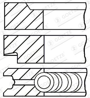  0810710000 GOETZE ENGINE Комплект поршневых колец