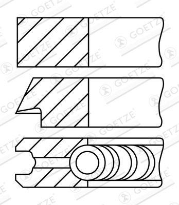  0814830000 GOETZE ENGINE Комплект поршневых колец