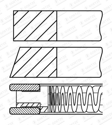  0844940000 GOETZE ENGINE Комплект поршневых колец