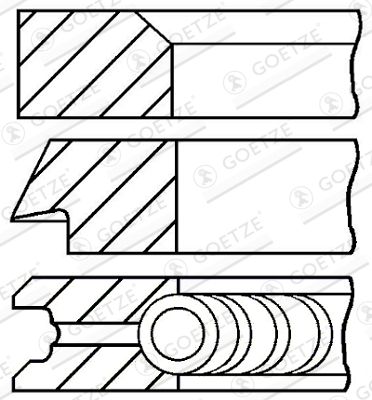  0821530810 GOETZE ENGINE Комплект поршневых колец