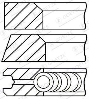  0840690010 GOETZE ENGINE Комплект поршневых колец