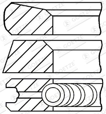  0812372100 GOETZE ENGINE Комплект поршневых колец