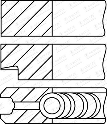  0813760600 GOETZE ENGINE Комплект поршневых колец