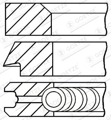  0818160010 GOETZE ENGINE Комплект поршневых колец