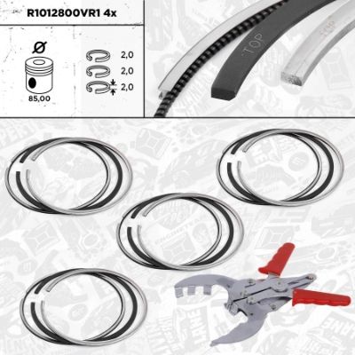  R1012800VR1 ET ENGINETEAM Комплект поршневых колец