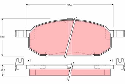 GDB3153 TRW Комплект тормозных колодок, дисковый тормоз