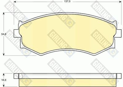 6107659 GIRLING Комплект тормозных колодок, дисковый тормоз