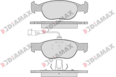 N09205 DIAMAX Комплект тормозных колодок, дисковый тормоз