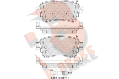 RB2294 R BRAKE Комплект тормозных колодок, дисковый тормоз