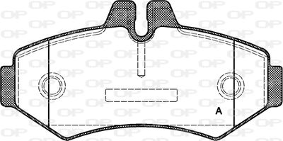 BPA073300 OPEN PARTS Комплект тормозных колодок, дисковый тормоз