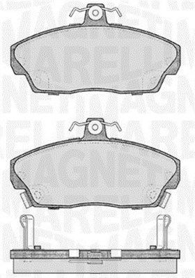 363916060484 MAGNETI MARELLI Комплект тормозных колодок, дисковый тормоз