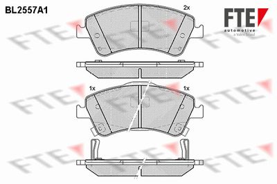 BL2557A1 FTE Комплект тормозных колодок, дисковый тормоз