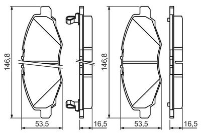 0986494326 BOSCH Комплект тормозных колодок, дисковый тормоз