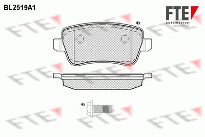 BL2519A1 FTE Комплект тормозных колодок, дисковый тормоз