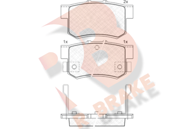 RB0798 R BRAKE Комплект тормозных колодок, дисковый тормоз