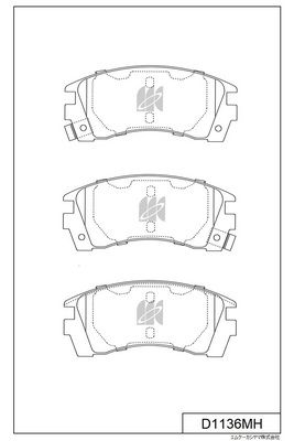 D1136MH MK Kashiyama Комплект тормозных колодок, дисковый тормоз