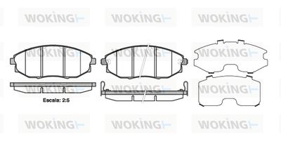 P1323302 WOKING Комплект тормозных колодок, дисковый тормоз