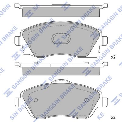 SP1745 Hi-Q Комплект тормозных колодок, дисковый тормоз