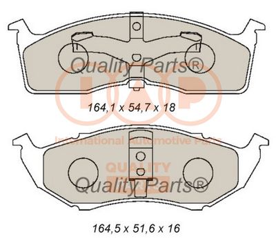 70402031 IAP QUALITY PARTS Комплект тормозных колодок, дисковый тормоз