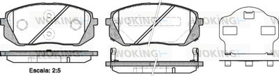 P1202302 WOKING Комплект тормозных колодок, дисковый тормоз