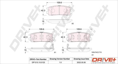 DP1010100125 Dr!ve+ Комплект тормозных колодок, дисковый тормоз