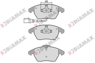 N09025 DIAMAX Комплект тормозных колодок, дисковый тормоз