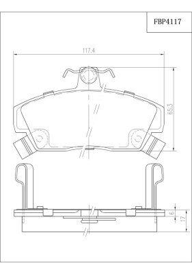 FBP4117 FI.BA Комплект тормозных колодок, дисковый тормоз