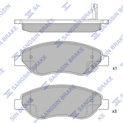 SP1878 Hi-Q Комплект тормозных колодок, дисковый тормоз