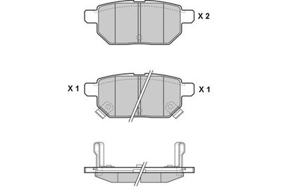 121322 E.T.F. Комплект тормозных колодок, дисковый тормоз