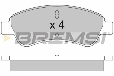 BP3504 BREMSI Комплект тормозных колодок, дисковый тормоз