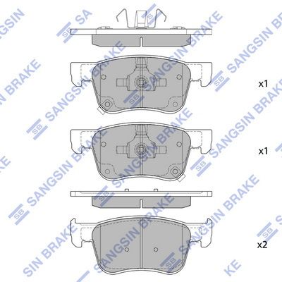 SP2541 Hi-Q Комплект тормозных колодок, дисковый тормоз