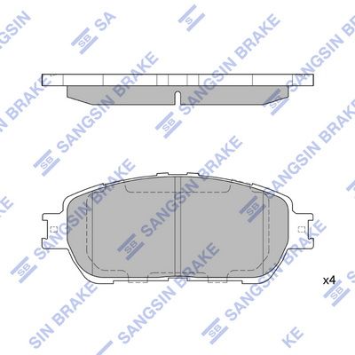 SP1372A Hi-Q Комплект тормозных колодок, дисковый тормоз