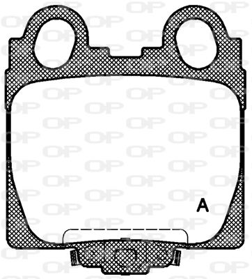 BPA074304 OPEN PARTS Комплект тормозных колодок, дисковый тормоз