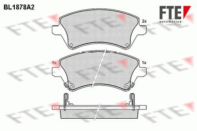 BL1878A2 FTE Комплект тормозных колодок, дисковый тормоз