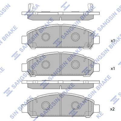 SP1454 Hi-Q Комплект тормозных колодок, дисковый тормоз