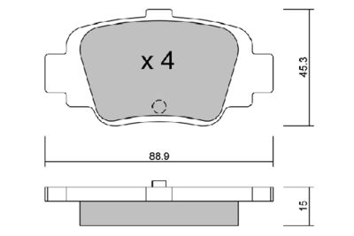 BPNI2903 AISIN Комплект тормозных колодок, дисковый тормоз