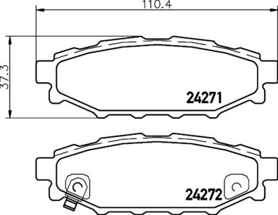 8DB355028341 HELLA PAGID Комплект тормозных колодок, дисковый тормоз