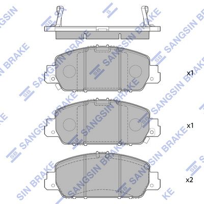 SP1779 Hi-Q Комплект тормозных колодок, дисковый тормоз