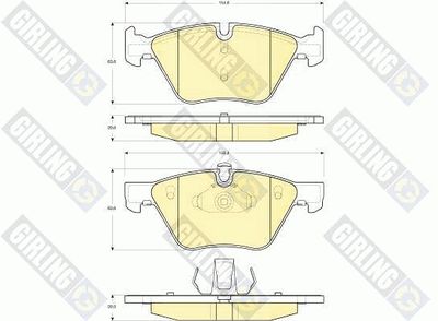 6115592 GIRLING Комплект тормозных колодок, дисковый тормоз