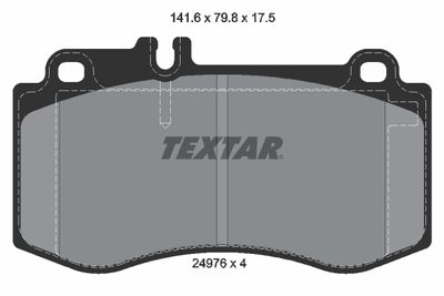 2497601 TEXTAR Комплект тормозных колодок, дисковый тормоз