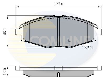 CBP0486 COMLINE Комплект тормозных колодок, дисковый тормоз