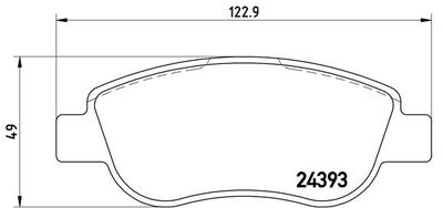 P68049 BREMBO Комплект тормозных колодок, дисковый тормоз