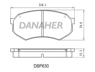 DBP630 DANAHER Комплект тормозных колодок, дисковый тормоз