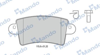 MBF015027 MANDO Комплект тормозных колодок, дисковый тормоз